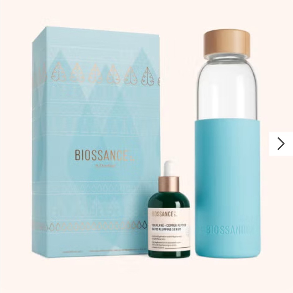 NWT Biossance H2O overload set - copper peptide rapid plumping serum and bottle